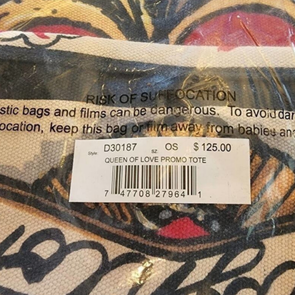 Brighton Queen Of Love Promotional Tote Bag NWT Tom Clancy #P-1 - Picture 7 of 8